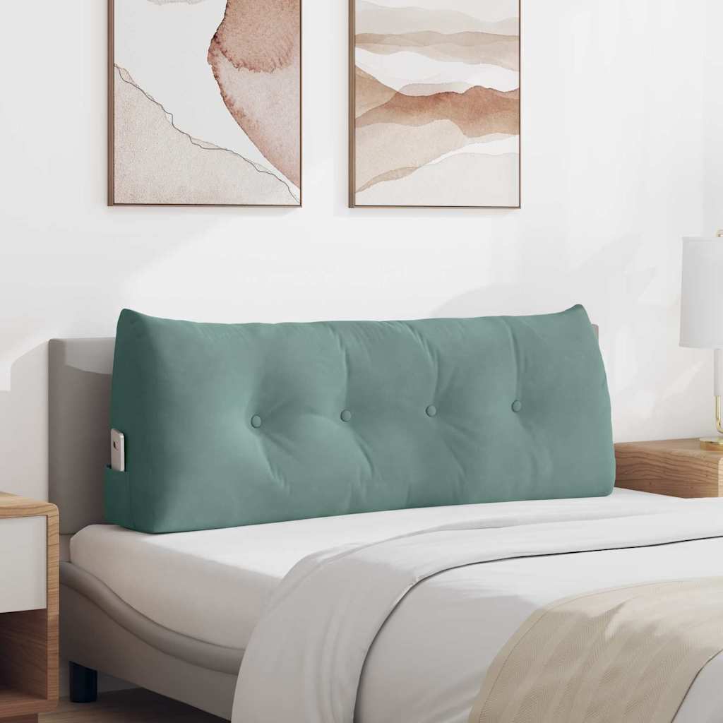 Cuscino per Schiena Verde Mare 120 x 24 x 50 cm Velluto 42014497