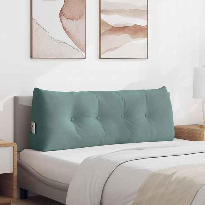 Cuscino per Schiena Verde Mare 120 x 24 x 50 cm Velluto 42014497