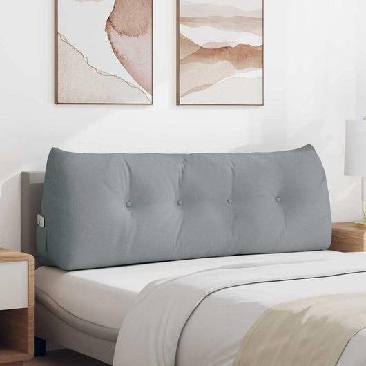 Cuscino per Schiena Grigio chiaro 140 x 24 x 50 cm Tessuto 42014499