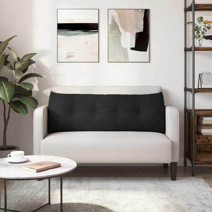 Cuscino per Schiena Nero 140 x 24 x 50 cm Tessuto 42014501