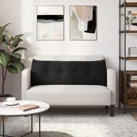 Cuscino per Schiena Nero 140 x 24 x 50 cm Velluto 42014522