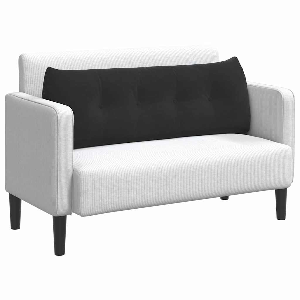 Cuscino per Schiena Nero 140 x 24 x 50 cm Velluto 42014522