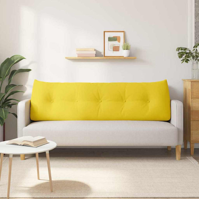 Cuscino per Schiena Giallo Chiaro 160 x 24 x 50 cm Tessuto 42014537