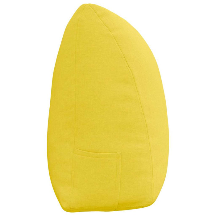 Cuscino per Schiena Giallo Chiaro 160 x 24 x 50 cm Tessuto 42014537