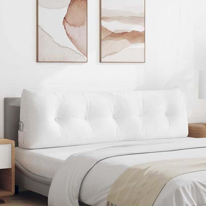Cuscino per Schiena Bianco 160 x 24 x 50 cm Tessuto 42014539