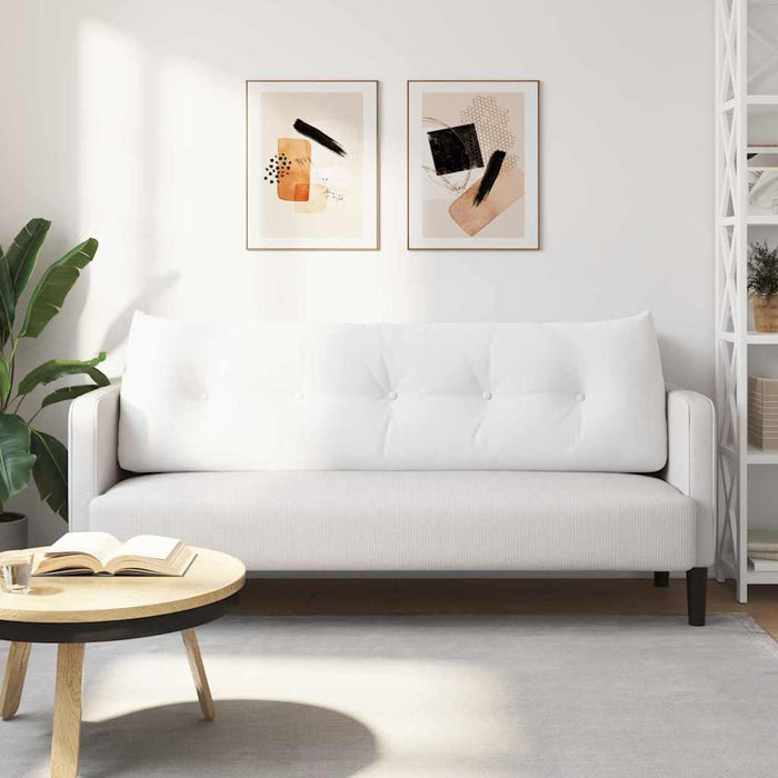 Cuscino per Schiena Bianco 160 x 24 x 50 cm Tessuto 42014539