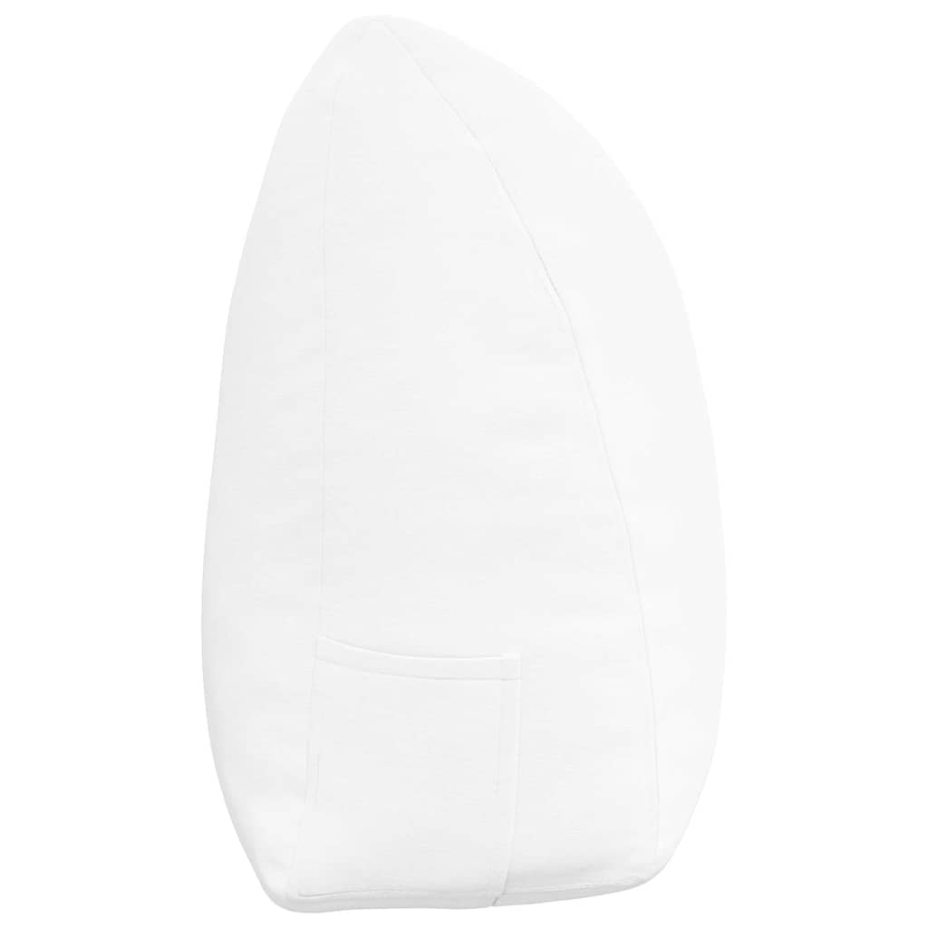 Cuscino per Schiena Bianco 160 x 24 x 50 cm Tessuto 42014539
