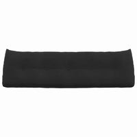 Cuscino per Schiena Nero 160 x 24 x 50 cm Velluto 42014551