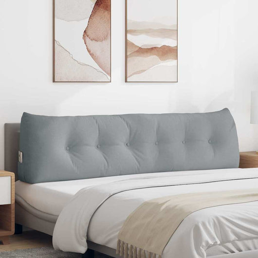 Cuscino per Schiena Grigio chiaro 180 x 24 x 50 cm Tessuto 42014557