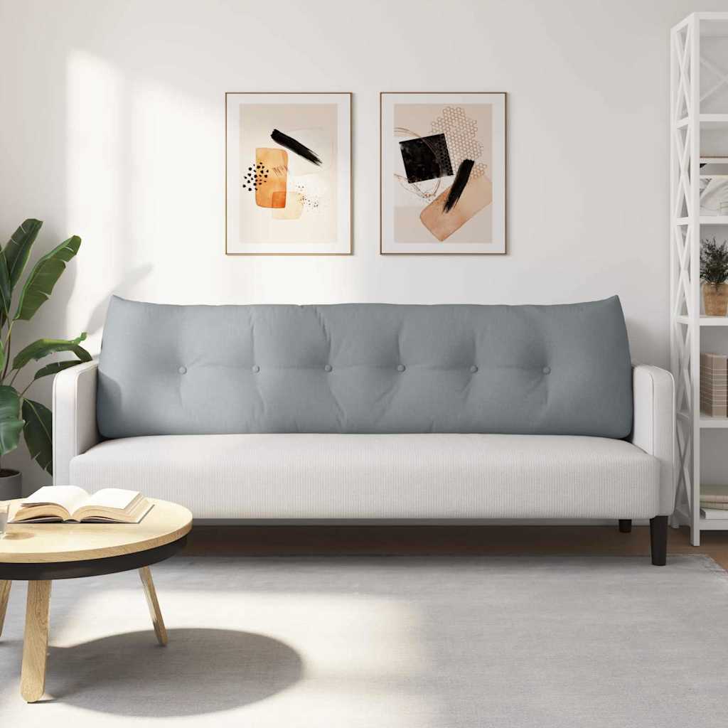 Cuscino per Schiena Grigio chiaro 180 x 24 x 50 cm Tessuto 42014557