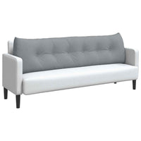 Cuscino per Schiena Grigio chiaro 180 x 24 x 50 cm Tessuto 42014557