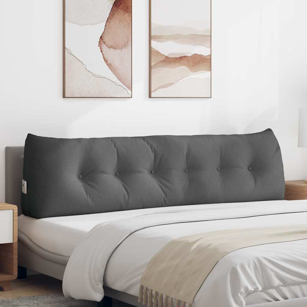 Cuscino per Schiena Grigio scuro 180 x 24 x 50 cm Tessuto 42014558