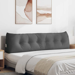 Cuscino per Schiena Grigio scuro 180 x 24 x 50 cm Tessuto 42014558