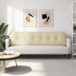 Cuscino per Schiena Crema 180 x 24 x 50 cm Tessuto 42014564