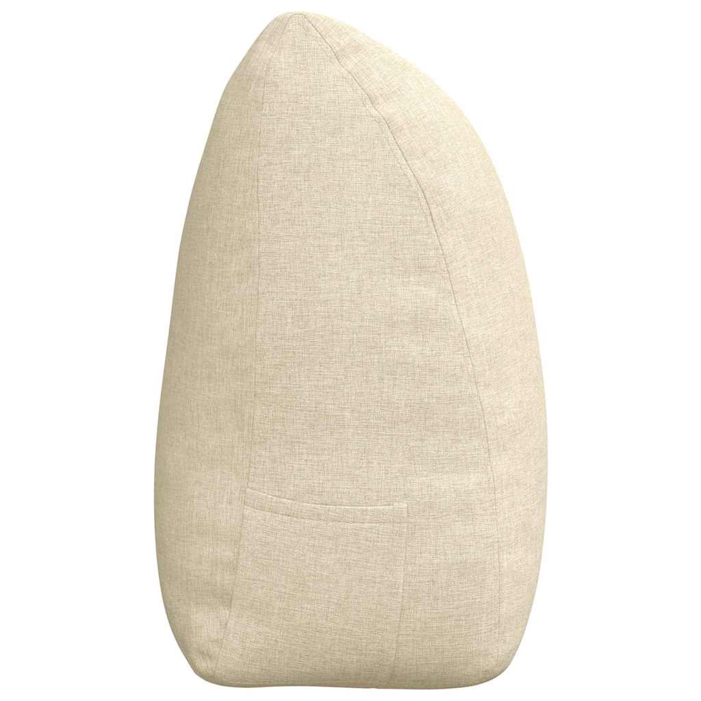 Cuscino per Schiena Crema 180 x 24 x 50 cm Tessuto 42014564