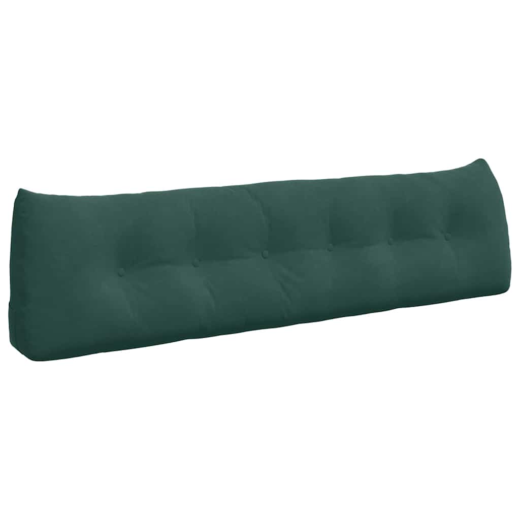 Cuscino per Schiena Verde Scuro 180 x 24 x 50 cm Velluto 42014576
