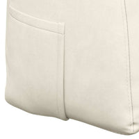 Cuscino per Schiena Crema 180 x 24 x 50 cm Velluto 42014583