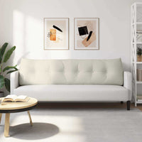 Cuscino per Schiena Crema 180 x 24 x 50 cm Velluto 42014583