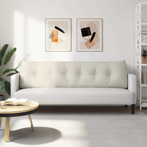 Cuscino per Schiena Crema 180 x 24 x 50 cm Velluto 42014583