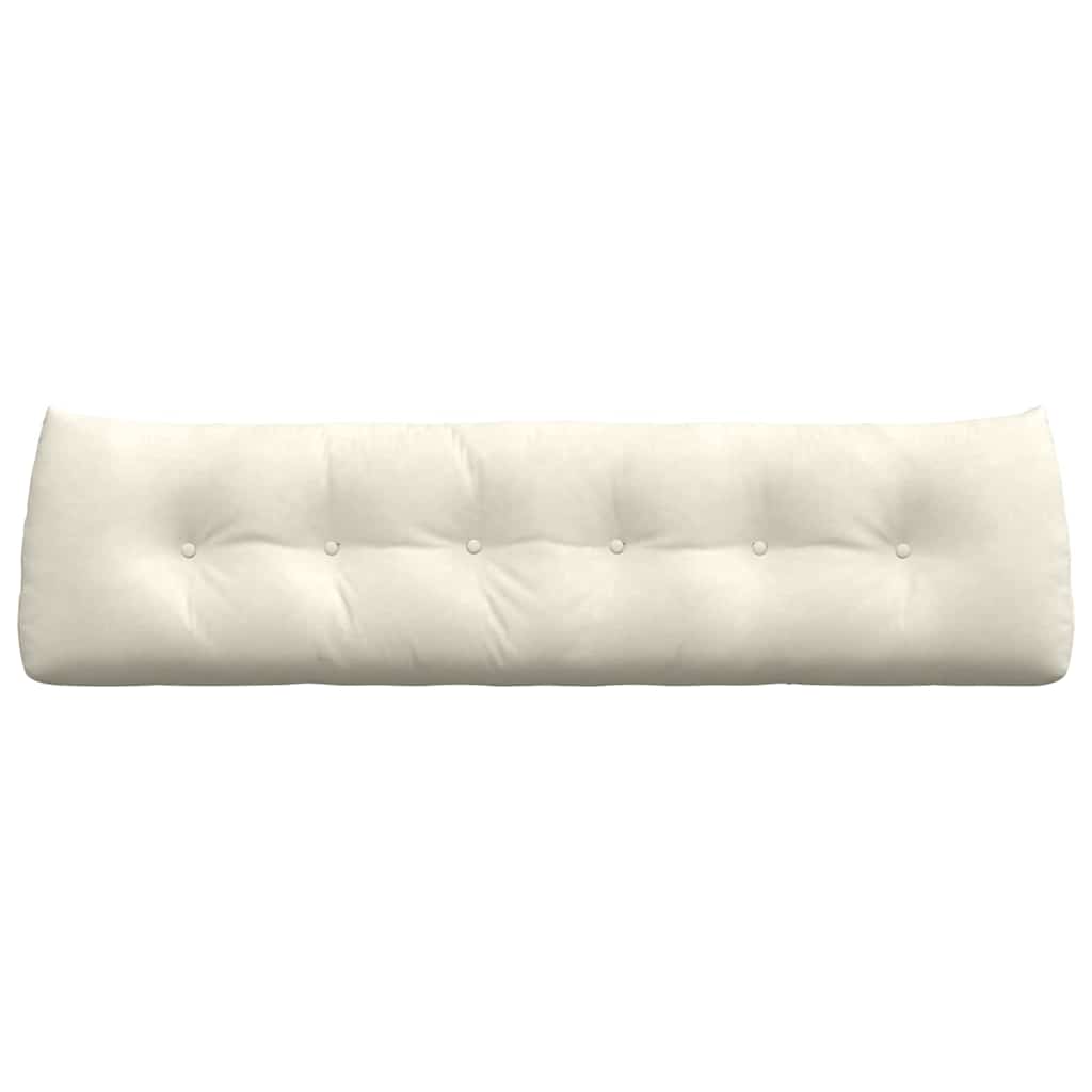 Cuscino per Schiena Crema 180 x 24 x 50 cm Velluto 42014583