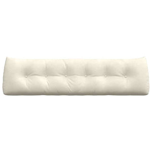 Cuscino per Schiena Crema 180 x 24 x 50 cm Velluto 42014583