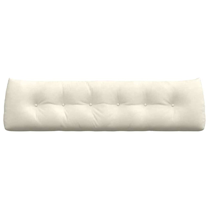 Cuscino per Schiena Crema 180 x 24 x 50 cm Velluto 42014583