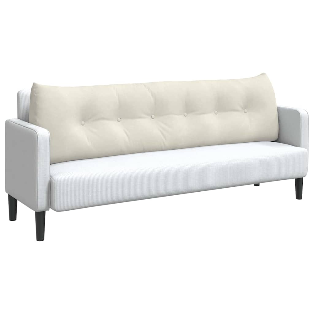 Cuscino per Schiena Crema 180 x 24 x 50 cm Velluto 42014583