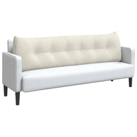 Cuscino per Schiena Crema 180 x 24 x 50 cm Velluto 42014583