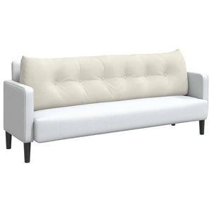 Cuscino per Schiena Crema 180 x 24 x 50 cm Velluto 42014583