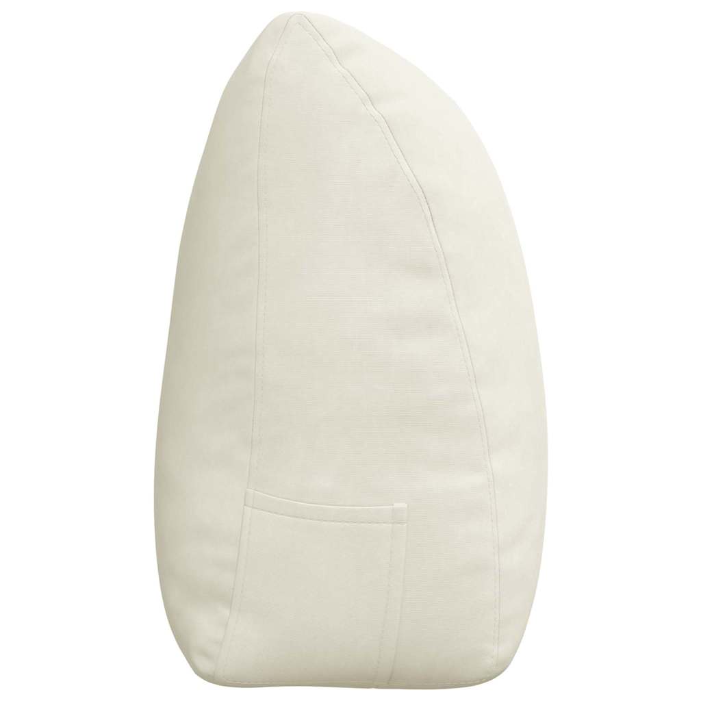 Cuscino per Schiena Crema 180 x 24 x 50 cm Velluto 42014583