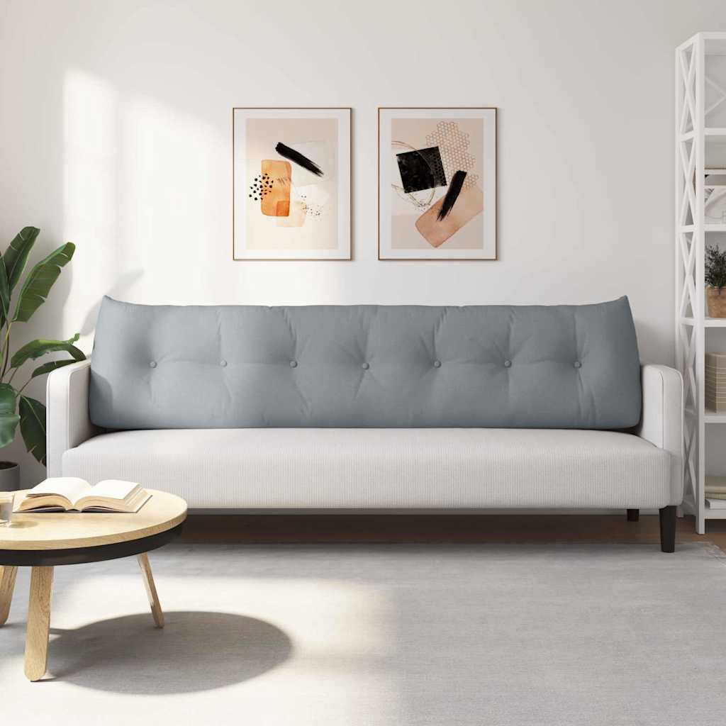 Cuscino per Schiena Grigio chiaro 200 x 24 x 50 cm Tessuto 42014586