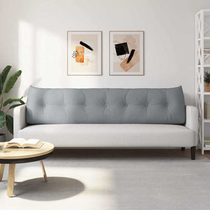 Cuscino per Schiena Grigio chiaro 200 x 24 x 50 cm Tessuto 42014586