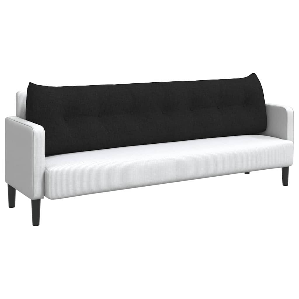 Cuscino per Schiena Nero 200 x 24 x 50 cm Tessuto 42014588