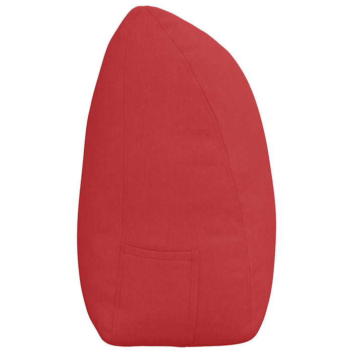 Cuscino per Schiena Rosso 200 x 24 x 50 cm Tessuto 42014598