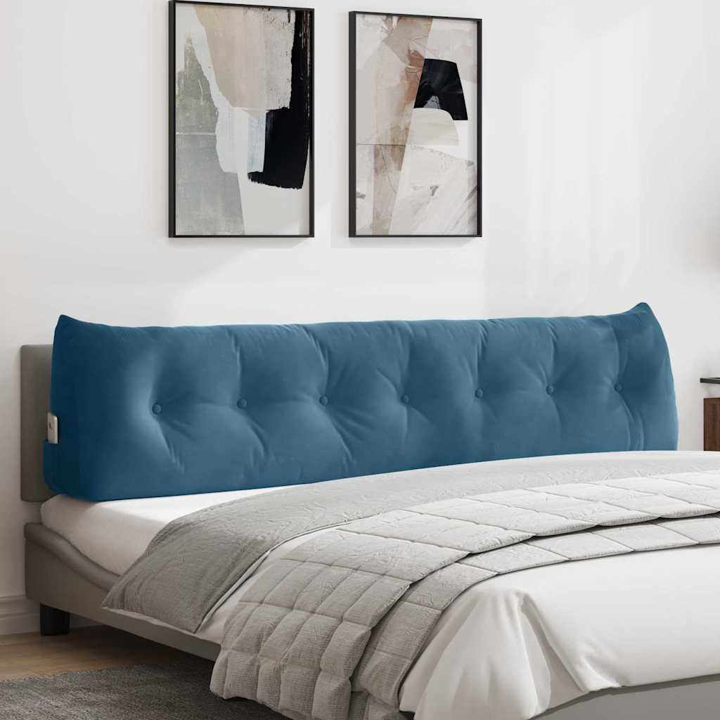 Cuscino per Schiena Blu 200 x 24 x 50 cm Velluto 42014602