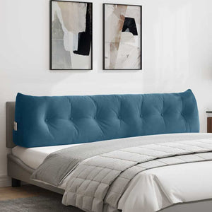 Cuscino per Schiena Blu 200 x 24 x 50 cm Velluto 42014602