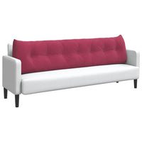 Cuscino per Schiena Rosso Vino 200 x 24 x 50 cm Velluto 42014608