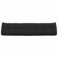 Cuscino per Schiena Nero 200 x 24 x 50 cm Velluto 42014609