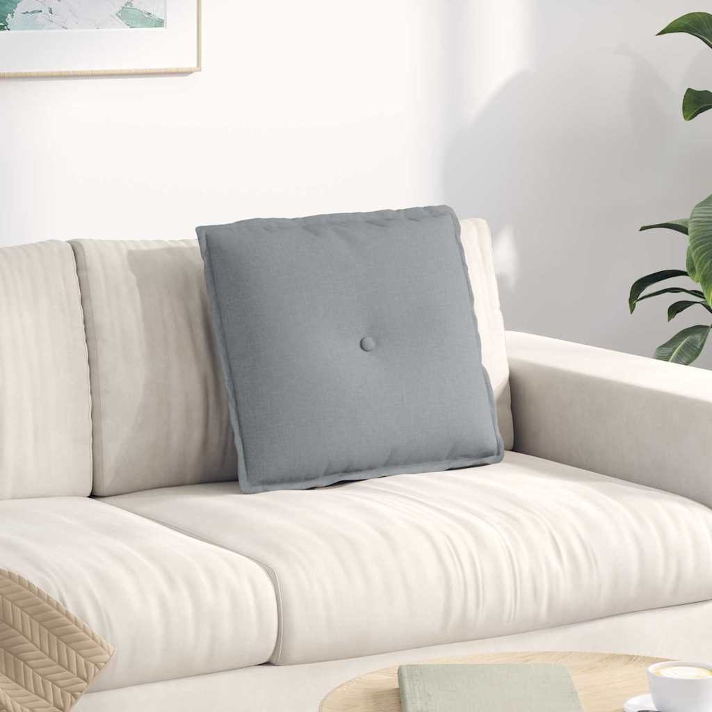 Cuscino per Schiena Grigio chiaro 50 x 19 x 45 cm Tessuto 42014615