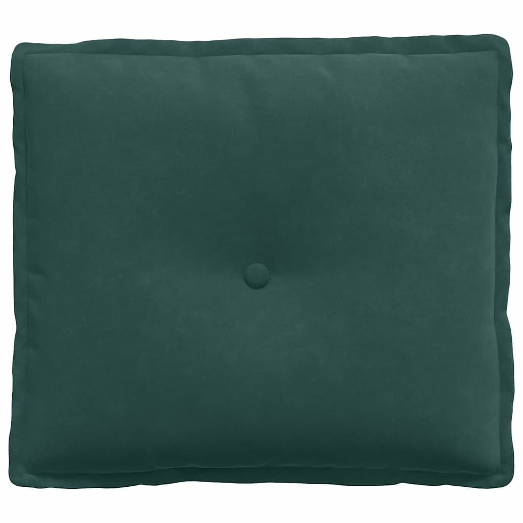 Cuscino per Schiena Verde Scuro 50 x 45 cm Tessuto in Cords 42014634