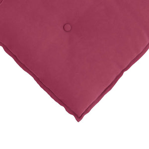 Cuscino per Schiena Rosso Vino 50 x 45 cm Tessuto in Cords 42014637