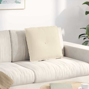 Cuscino per Schiena Beige 50 x 45 cm Tessuto in Microfibra 42014649