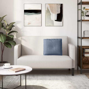 Cuscino per Schiena Blu 50 x 45 cm Tessuto in Cords 42014653