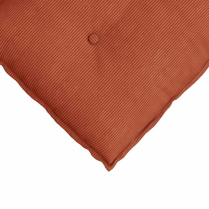 Cuscino per Schiena Rosso Arancio 50 x 45 cm Tessuto in Cords 42014657