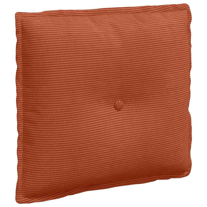 Cuscino per Schiena Rosso Arancio 50 x 45 cm Tessuto in Cords 42014657