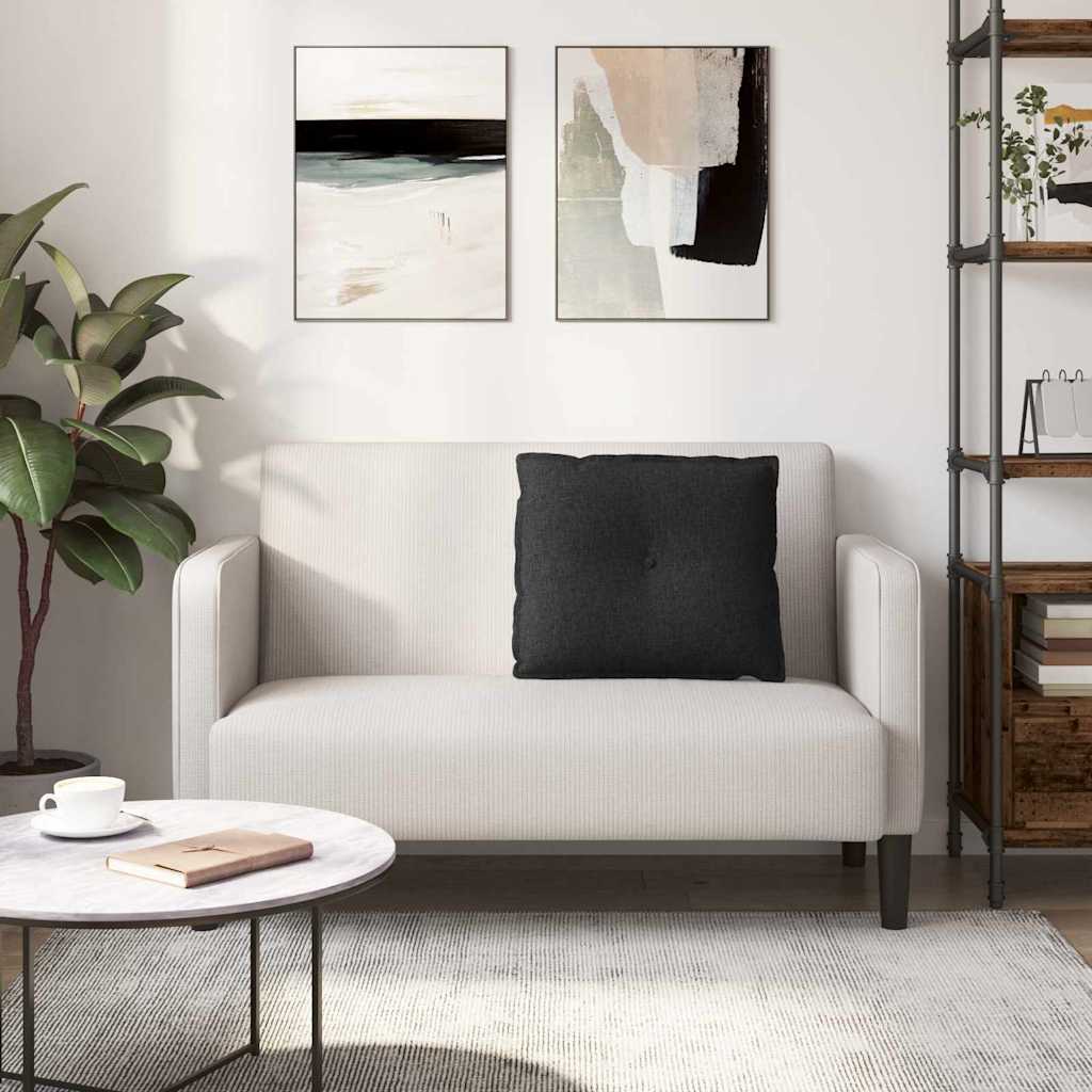 Cuscino per Schiena Nero 60 x 19 x 50 cm Tessuto 42014660