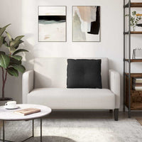 Cuscino per Schiena Nero 60 x 19 x 50 cm Tessuto 42014660