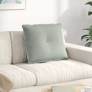 Cuscino per Schiena Grigio chiaro 60 x 50 cm Tessuto in Cords 42014675