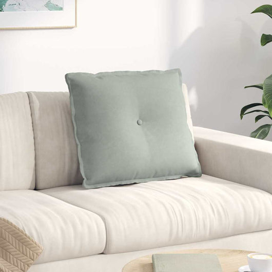 Cuscino per Schiena Grigio chiaro 60 x 50 cm Tessuto in Cords 42014675