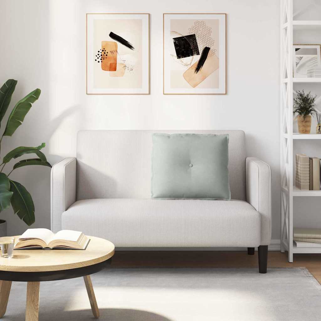 Cuscino per Schiena Grigio chiaro 60 x 50 cm Tessuto in Cords 42014675